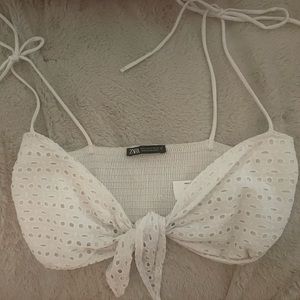 White Zara top